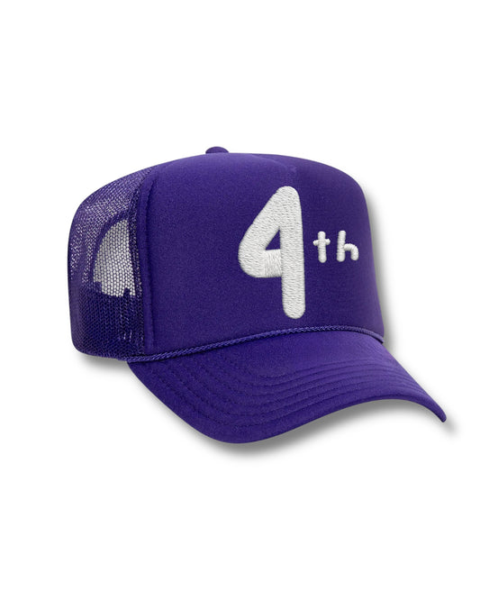 WHITE "4th" TRUCKER HAT ( Select Color )