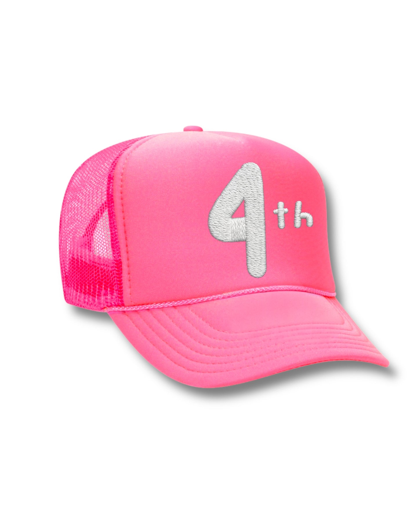 WHITE "4th" TRUCKER HAT ( Select Color )