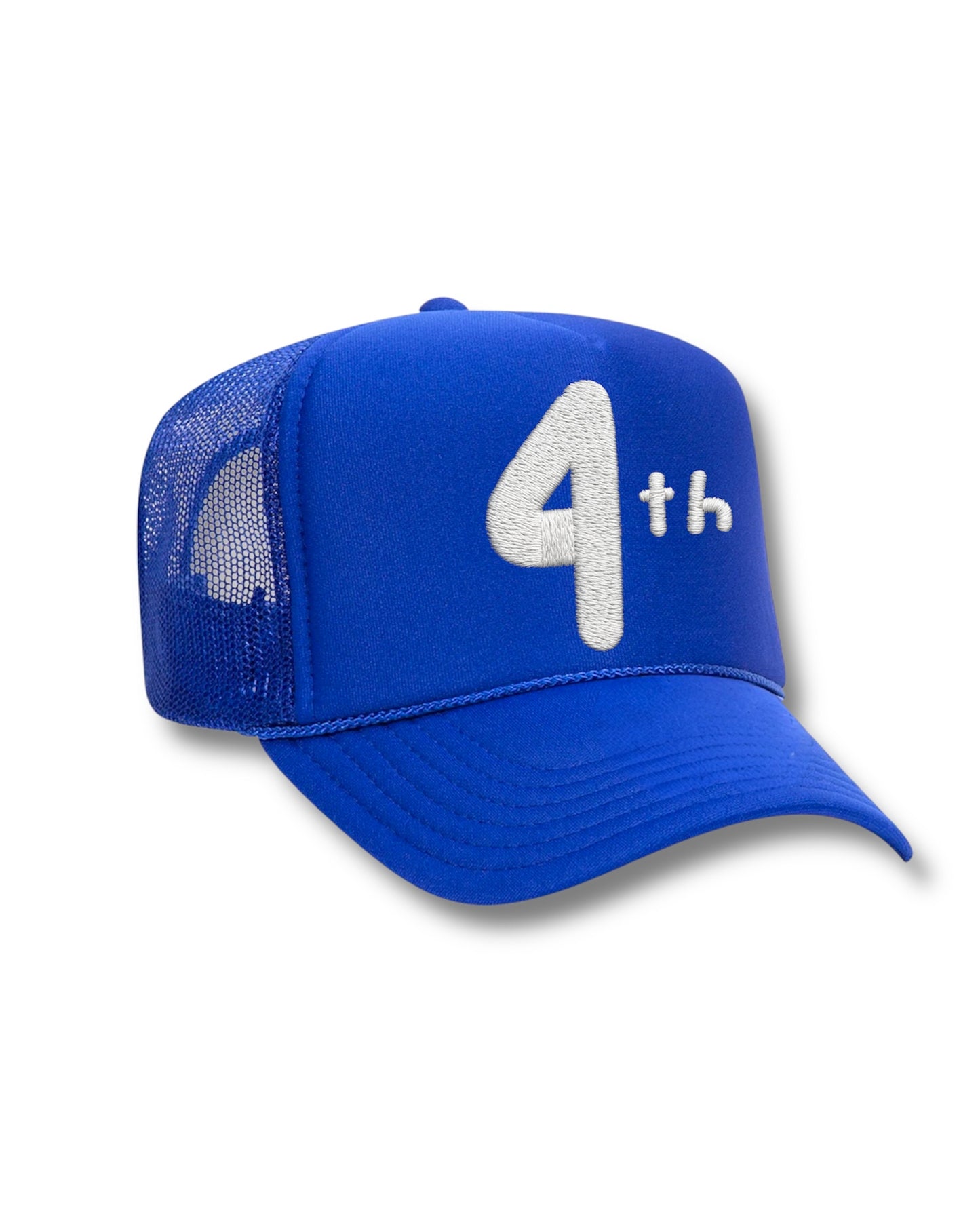 WHITE "4th" TRUCKER HAT ( Select Color )