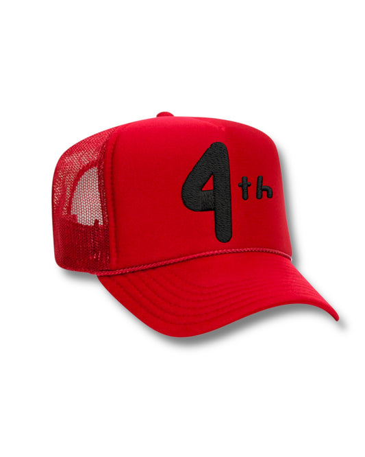 Black "4th" Trucker Hat ( Select Color )