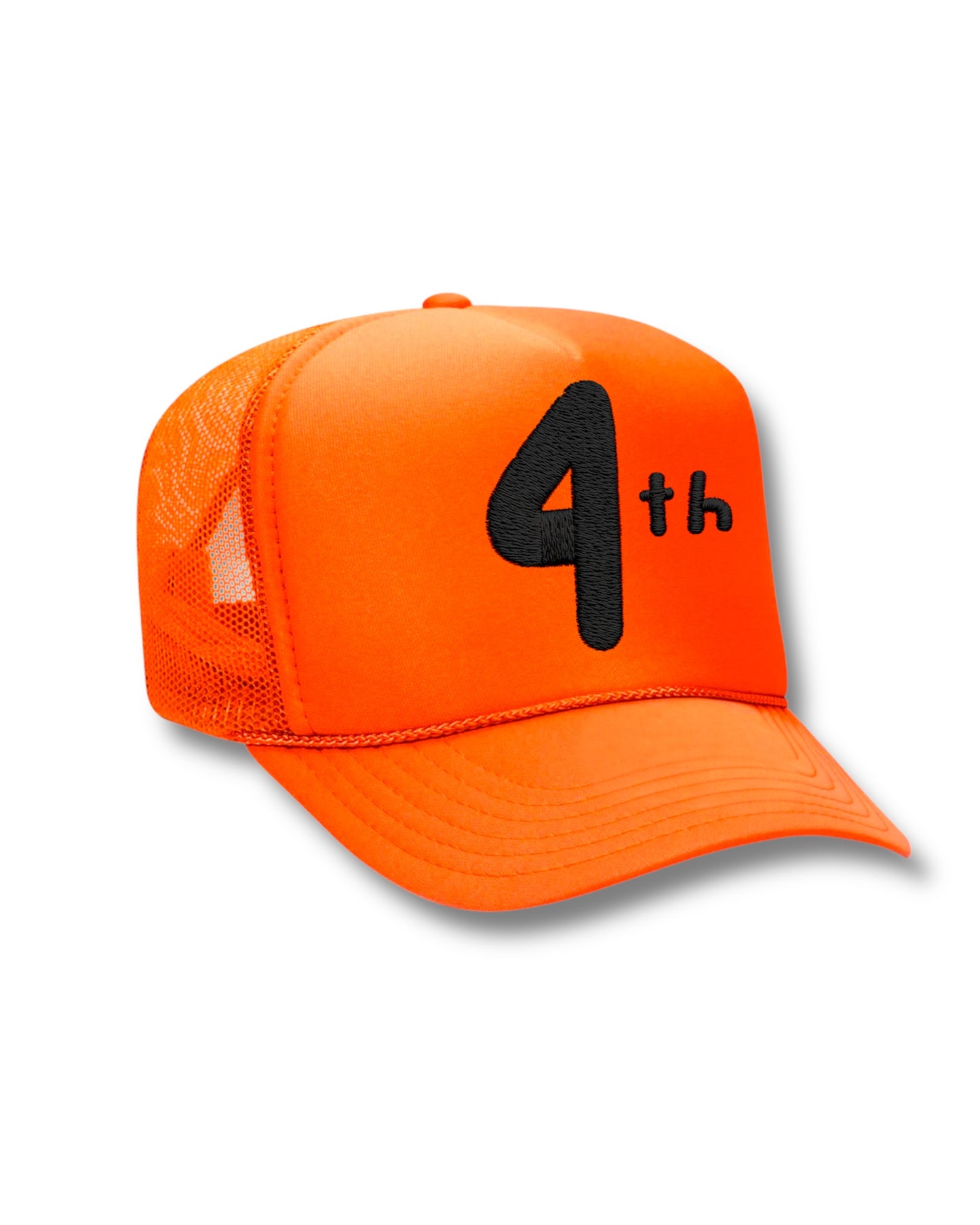Black "4th" Trucker Hat ( Select Color )