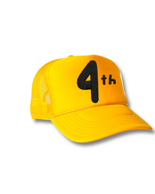 Black "4th" Trucker Hat ( Select Color )