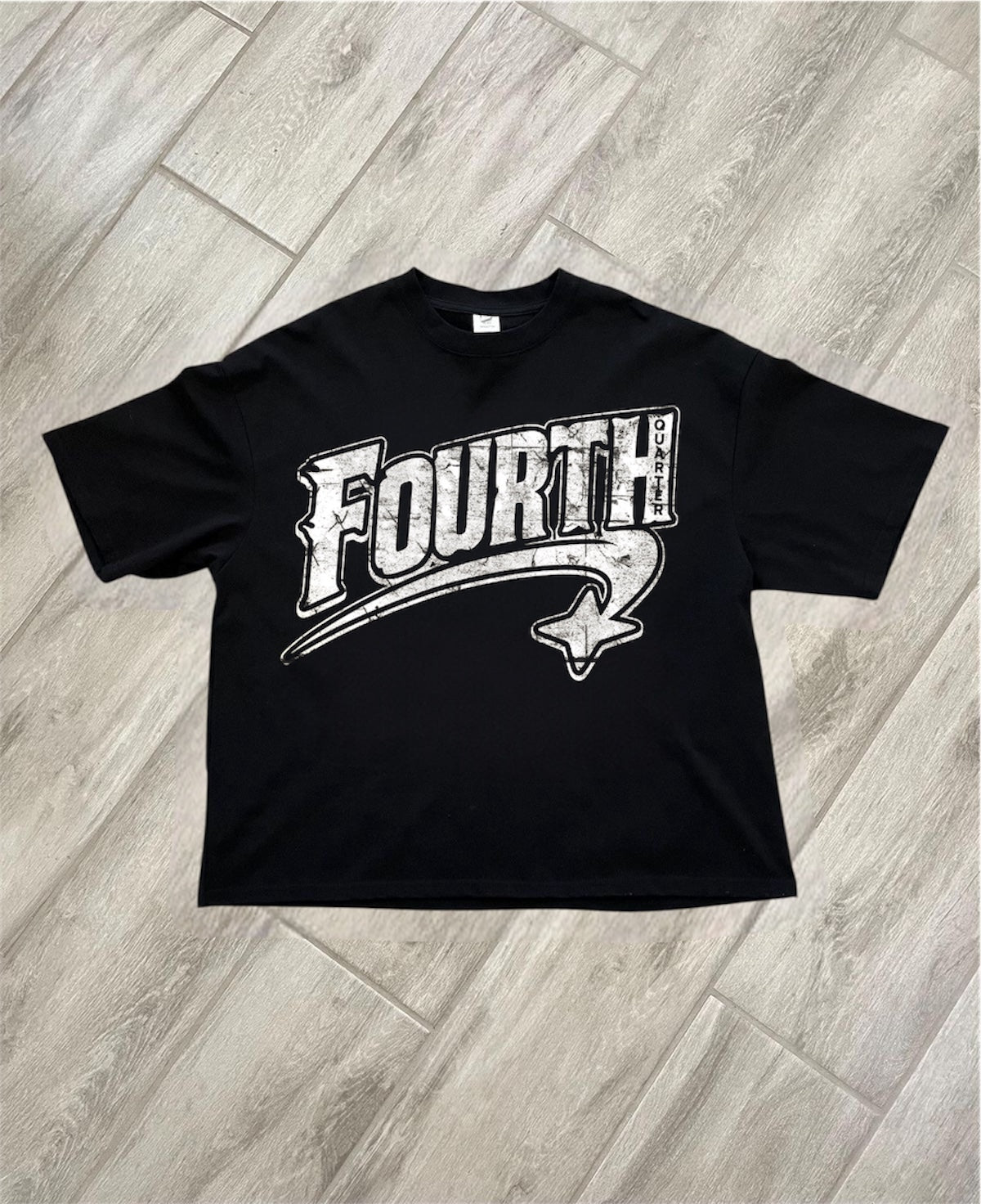 BLACK “FOURTH SWOOSH” OVERSIZED TEE