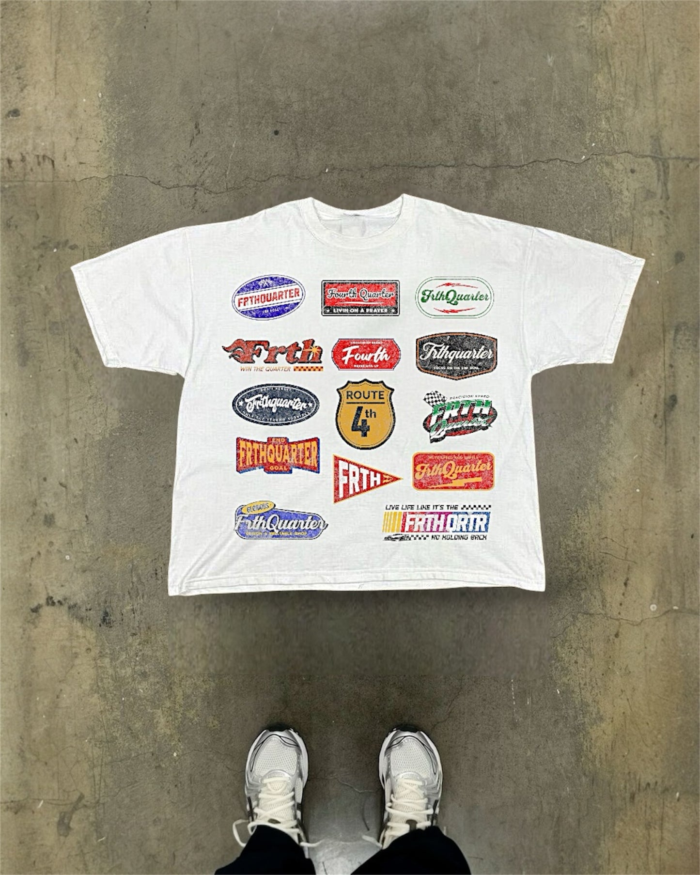 WHITE “PATCHES” OVERSIZED TEE