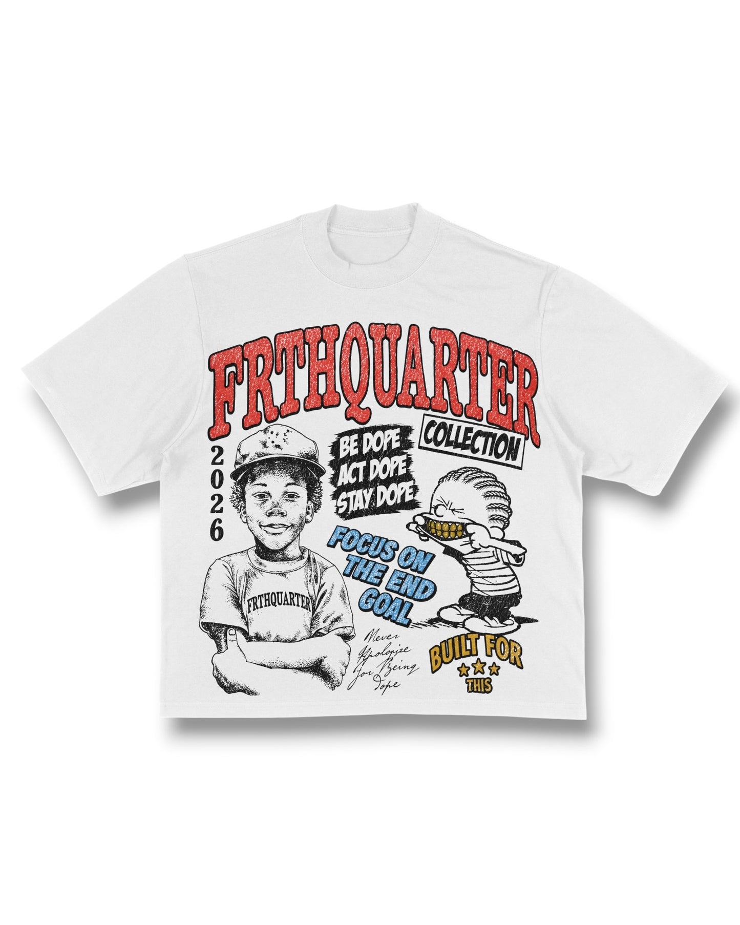 White “Dope” Oversized Tee