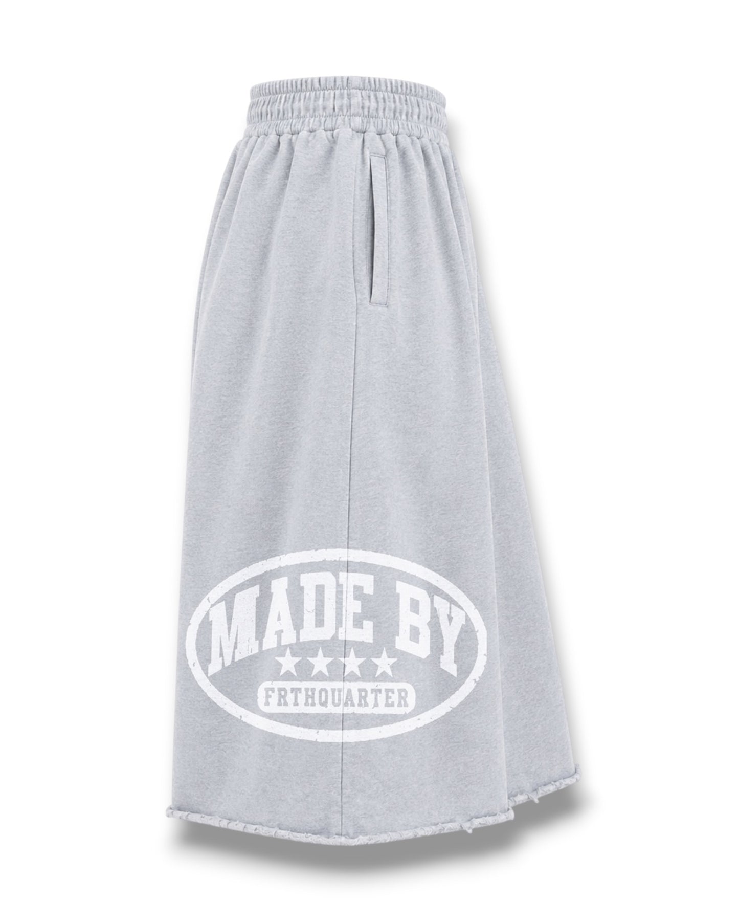 3/4 Grey Heavyweight “MBF” Shorts