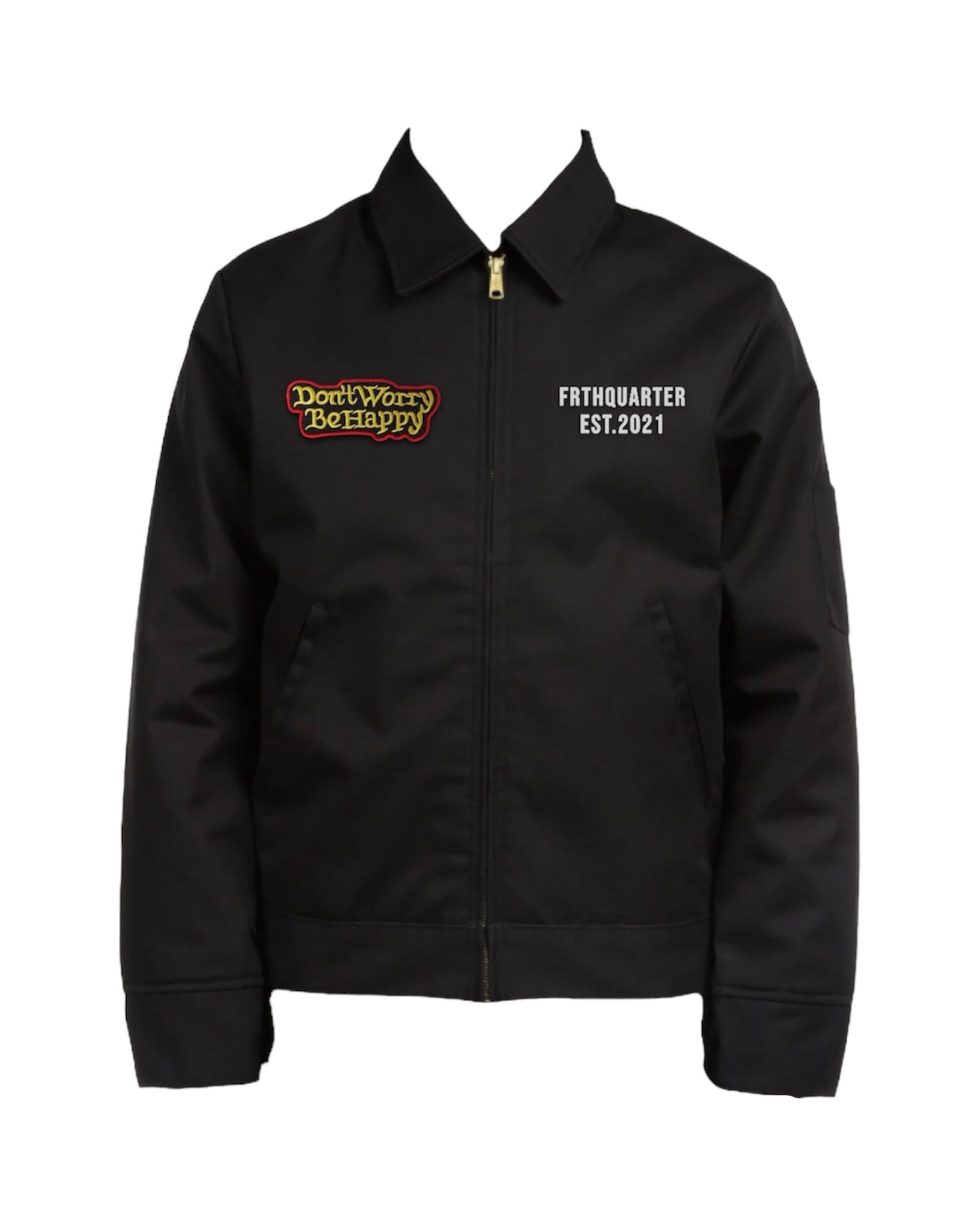 Black “Don’t Worry” Worker Jacket