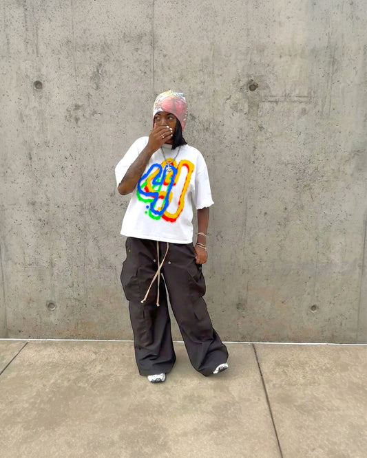WHITE “Hallow 4” OVERSIZED TEE