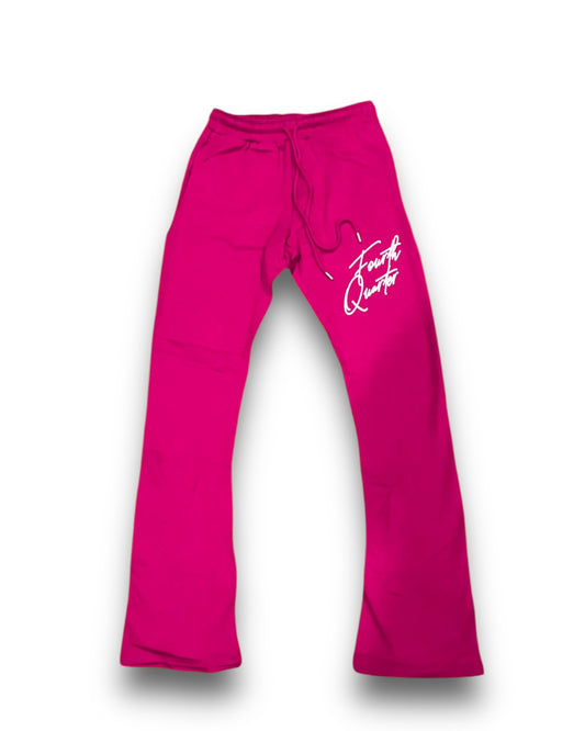 Dark Pink Flare Jogger Bottoms