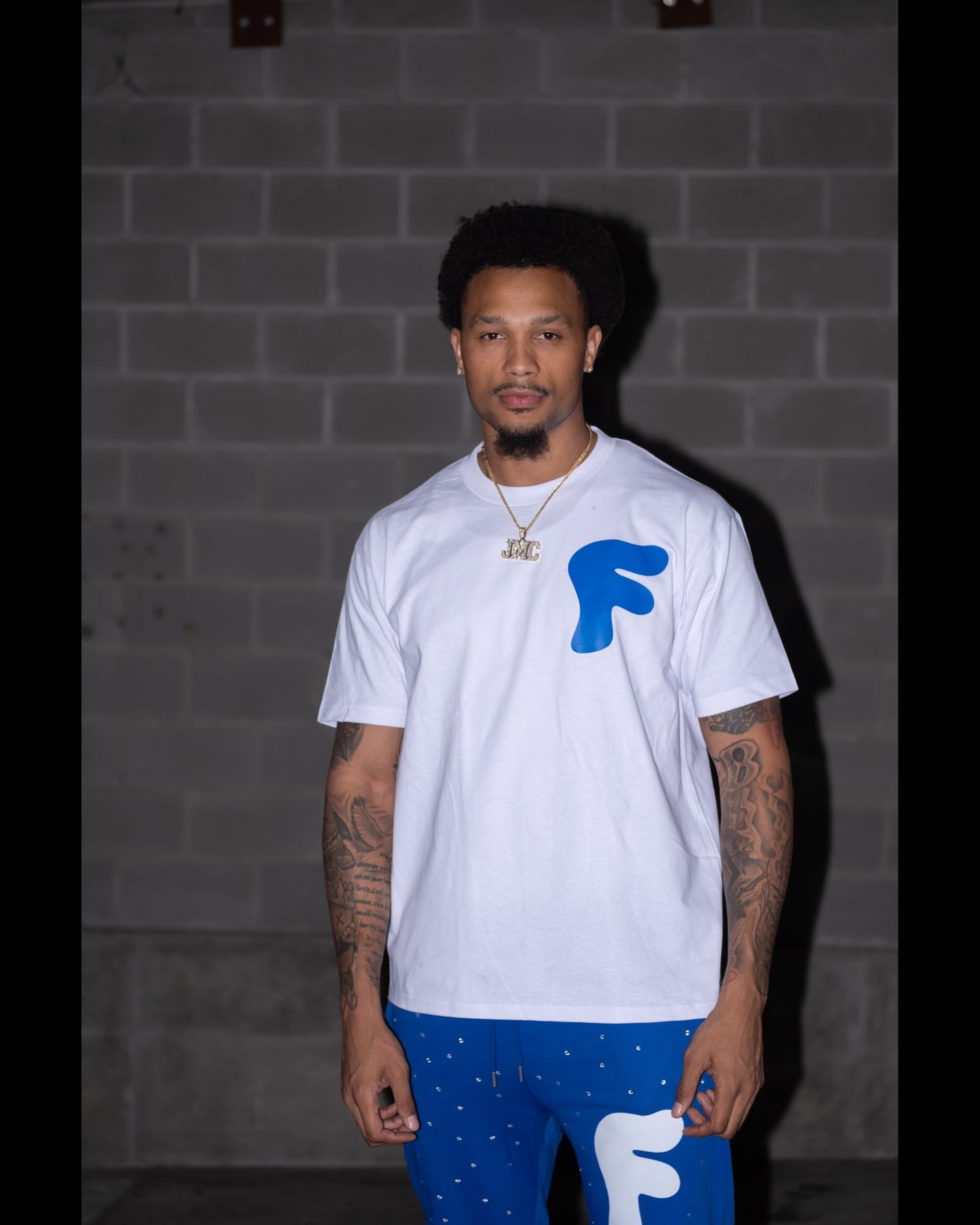 White "F" Boxy Tee ( Select Color )