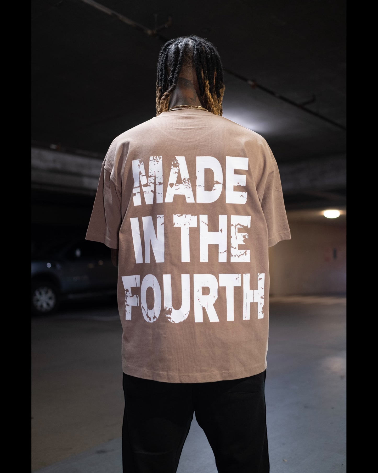 Brown "Brick By Brick" OVERSIZED TEE