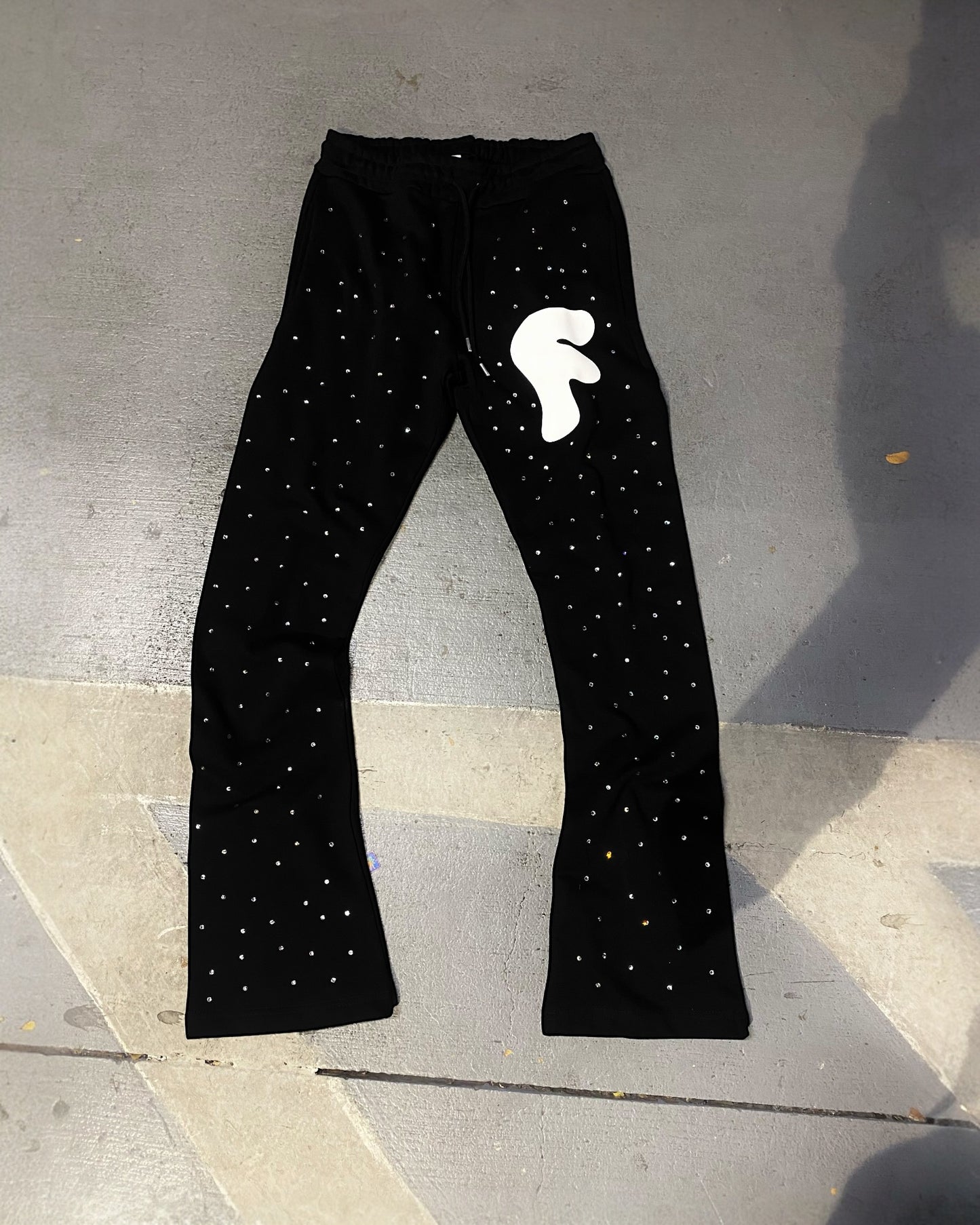 Black Flare “Bling” Jogger Bottoms