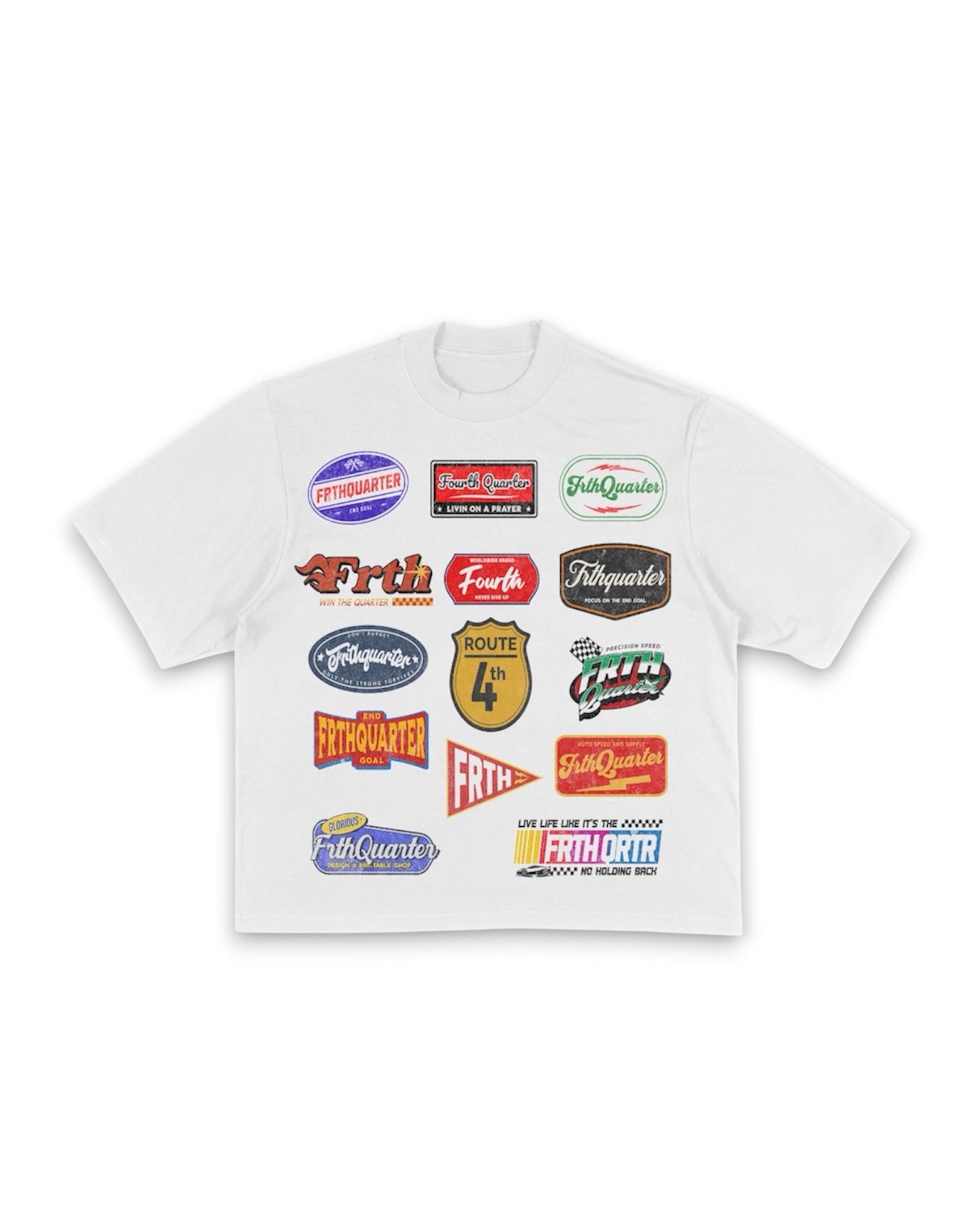 WHITE “PATCHES” OVERSIZED TEE