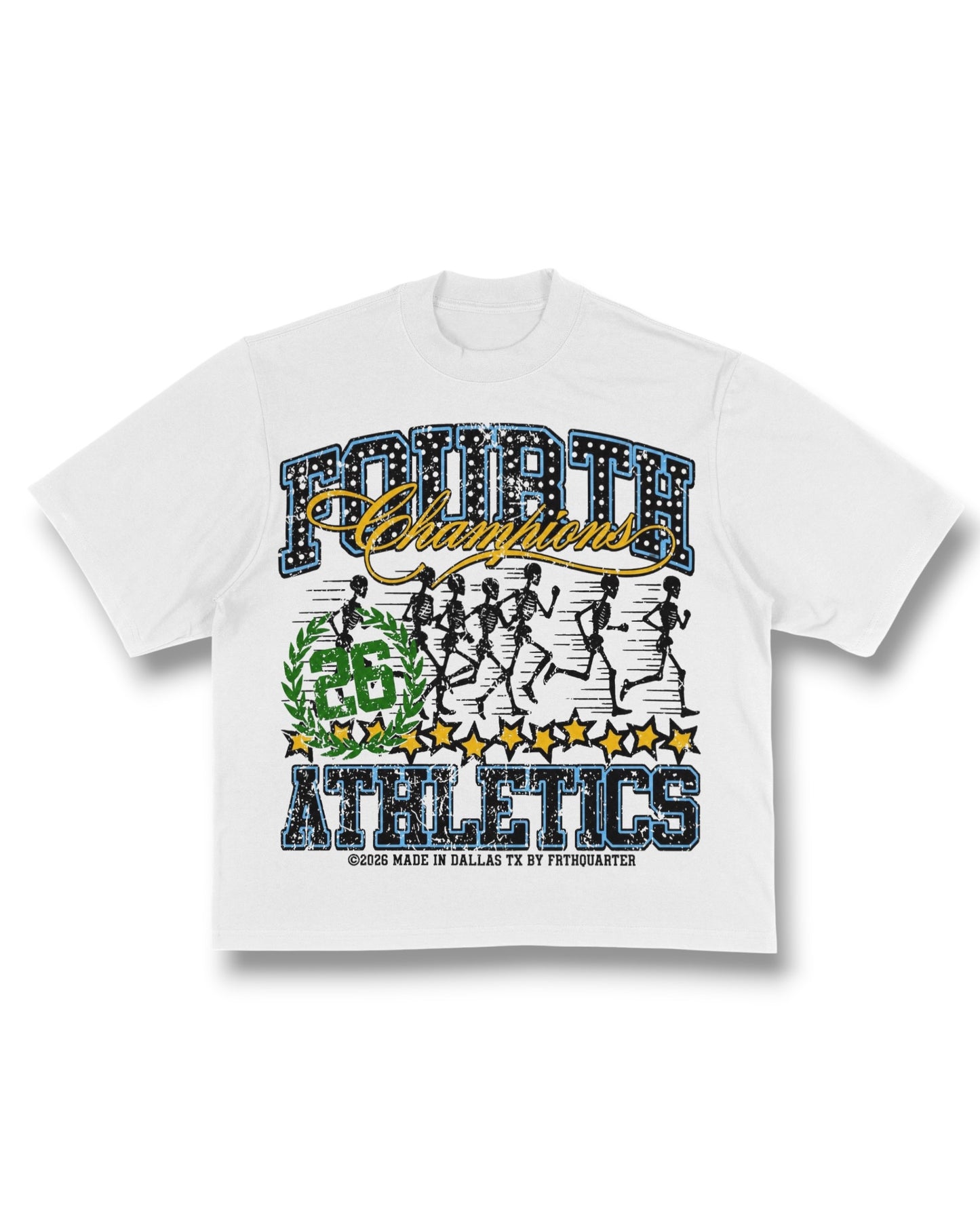 White “Dotted Athletics” Oversized Tee