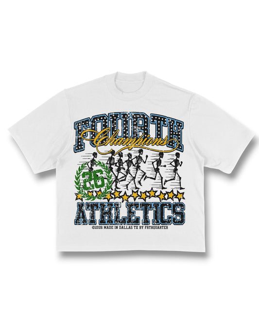 White “Dotted Athletics” Oversized Tee