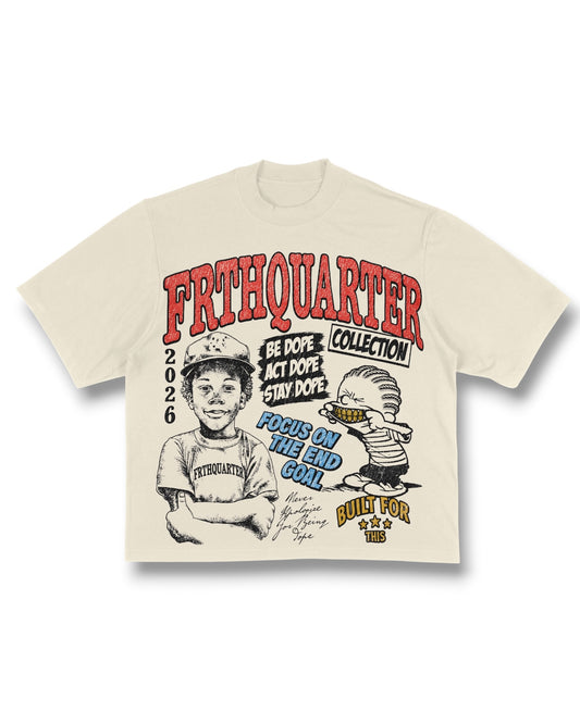 Cream “Dope” Oversized Tee