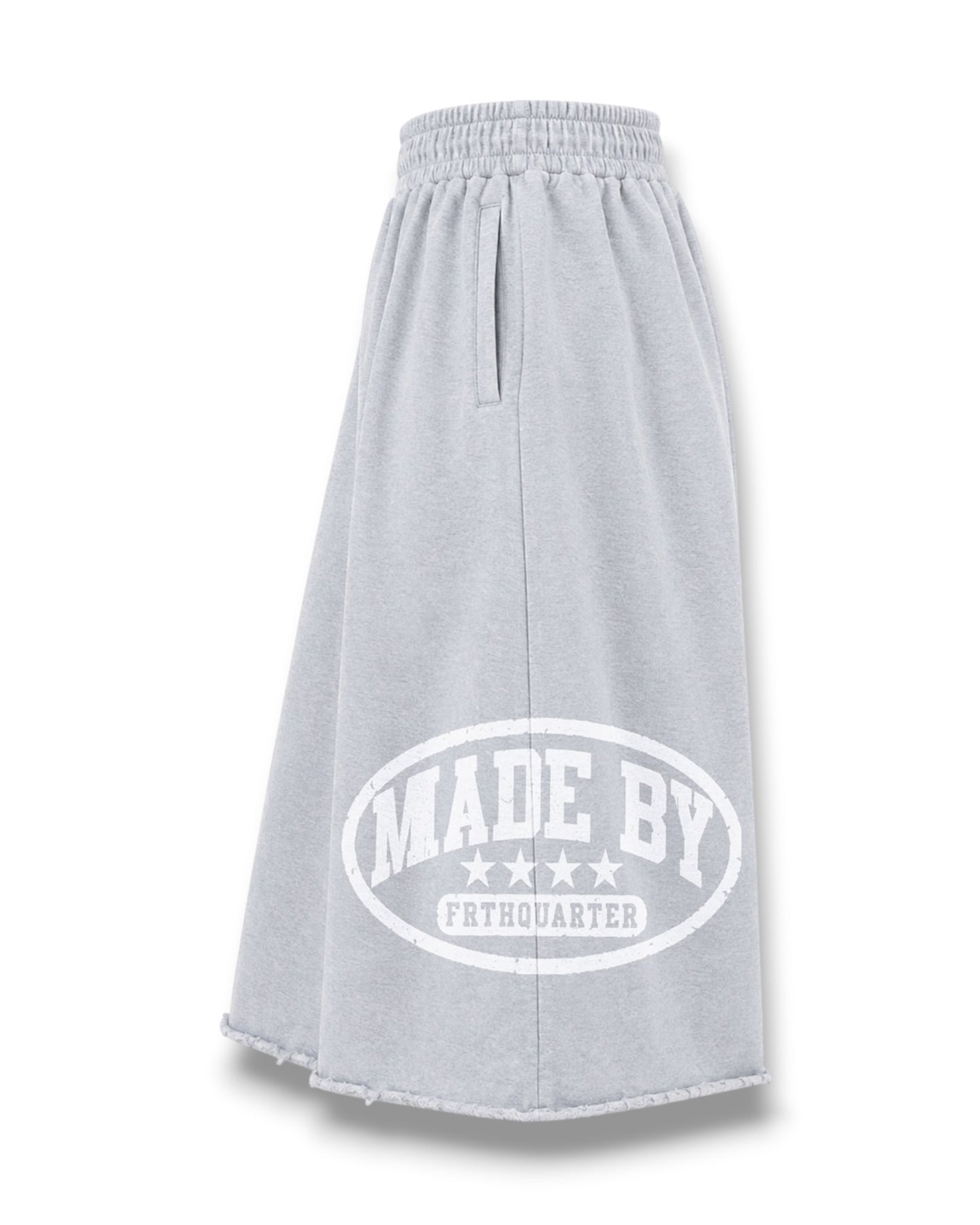 3/4 Grey Heavyweight “MBF” Shorts
