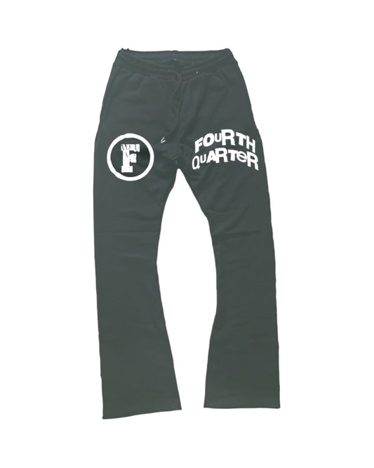 Satin Green Flare Jogger Bottoms