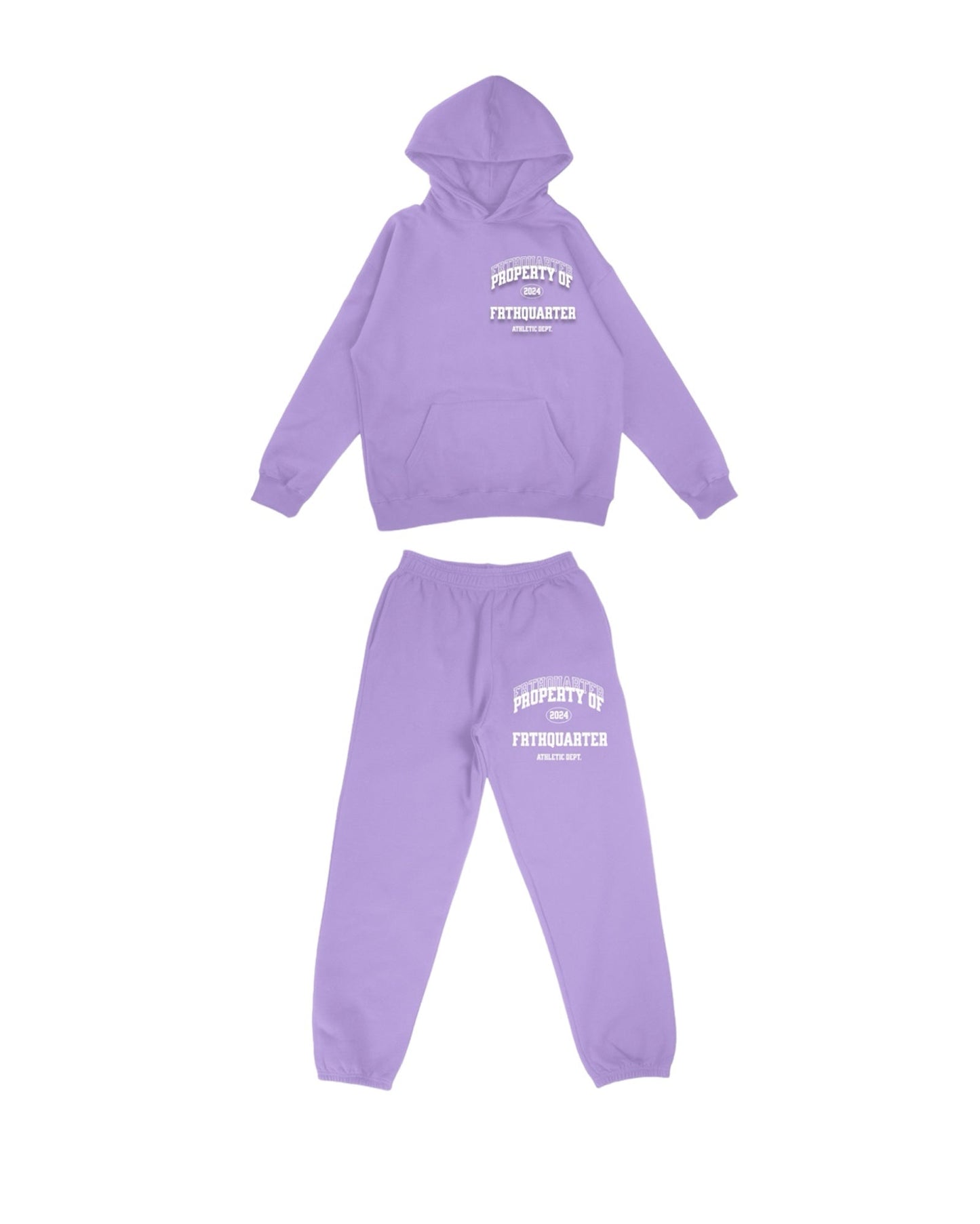 Lilac Heavyweight “Athletic Dept” Jogger Set