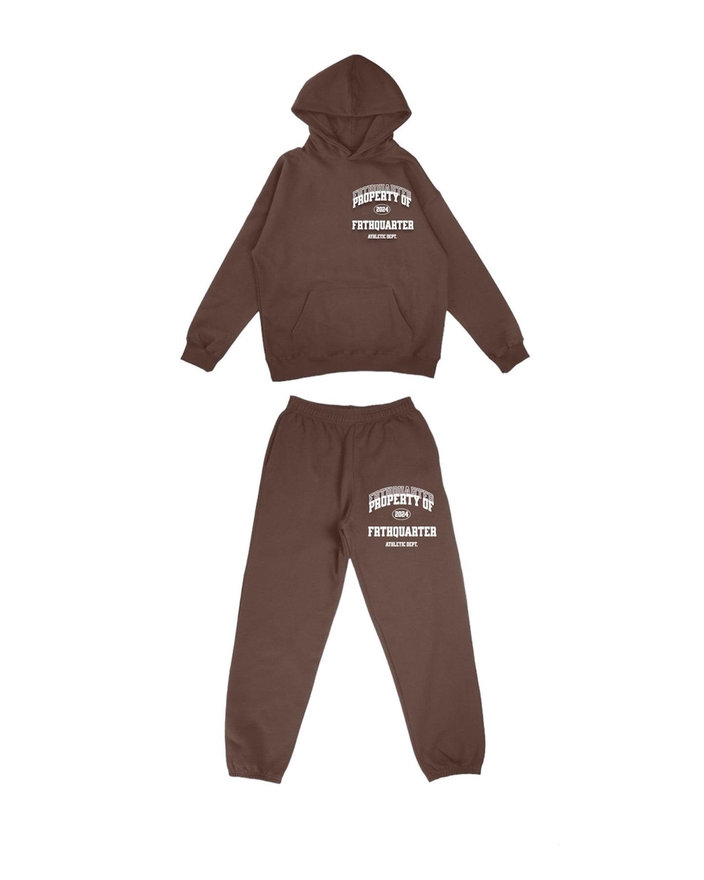 Brown Heavyweight “Athletic Dept” Jogger Set