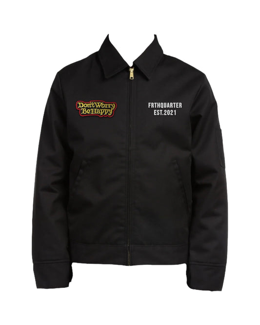 Black “Don’t Worry” Worker Jacket