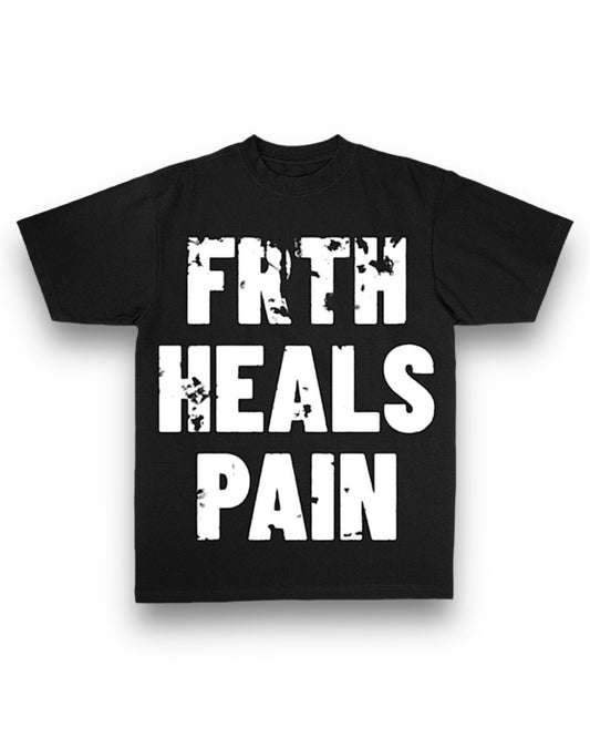 Black “Heals” Oversized Tee