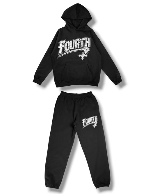 Black Heavyweight “SWOOSH” Jogger Set