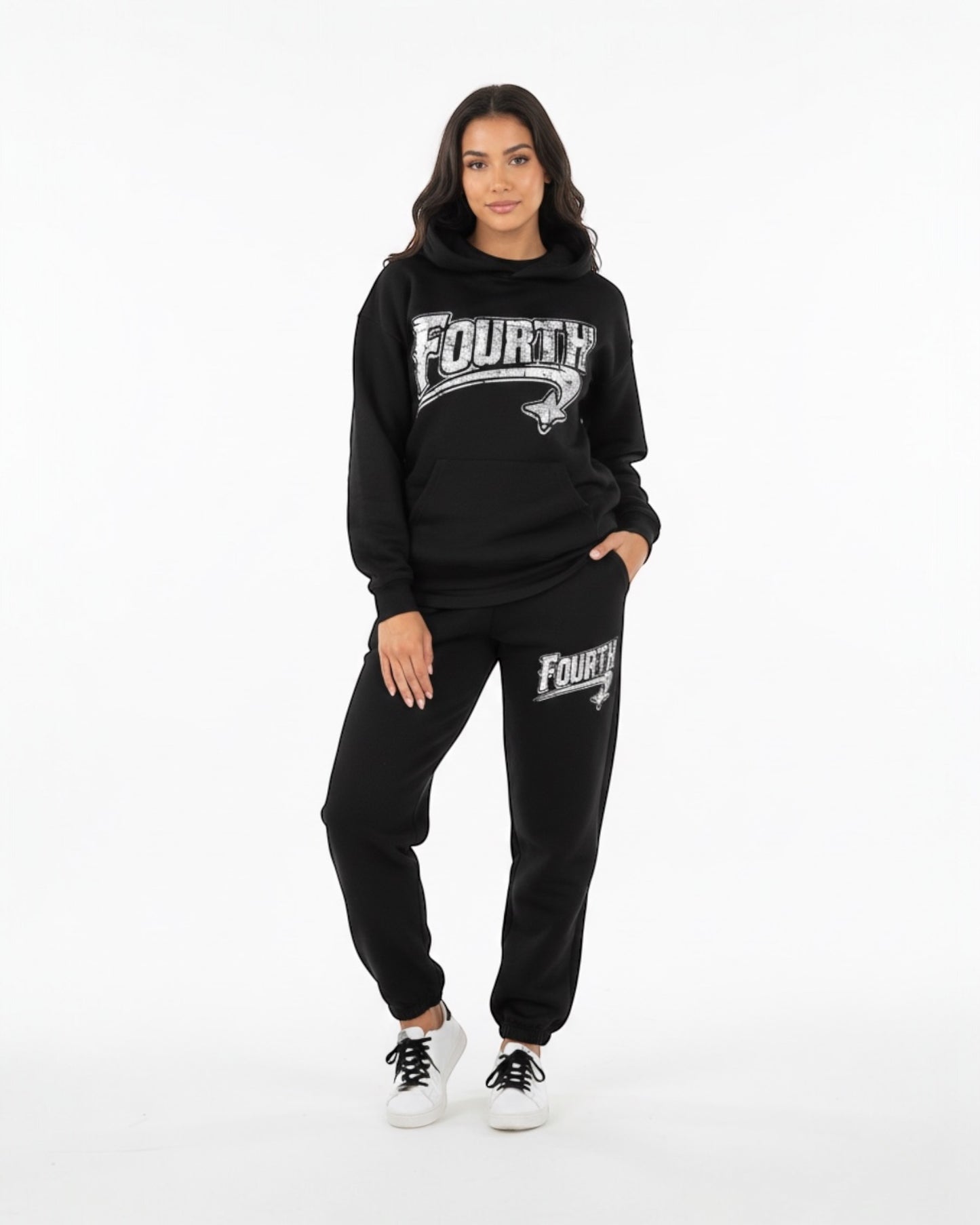 Black Heavyweight “SWOOSH” Jogger Set