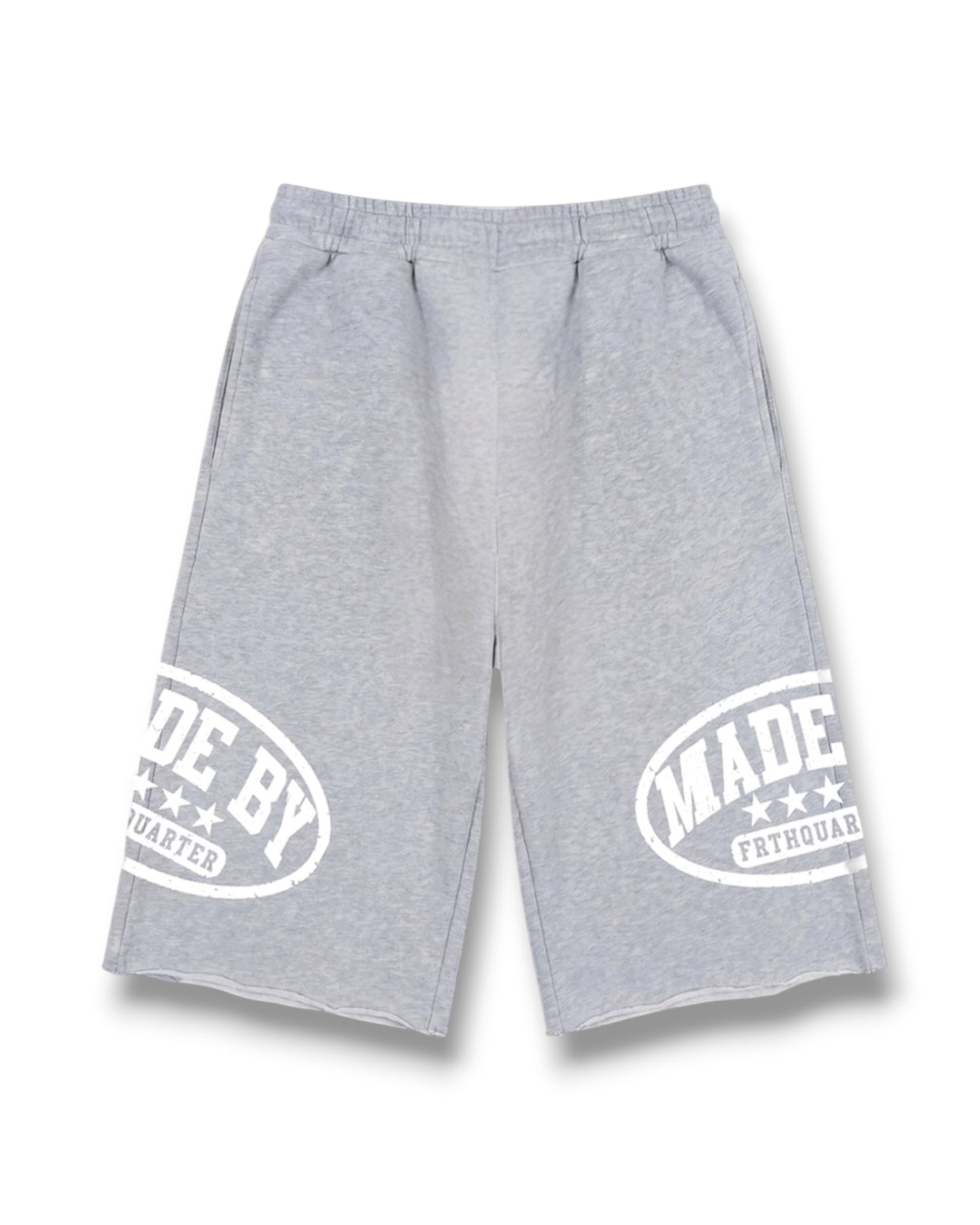 3/4 Grey Heavyweight “MBF” Shorts