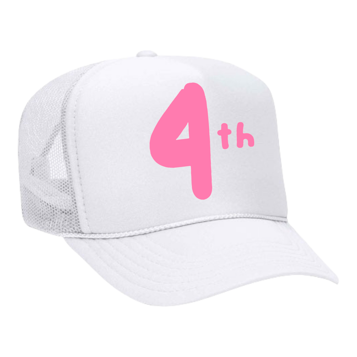 Pink "4th" Trucker Hat