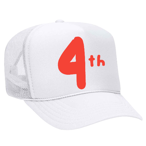 Red "4th" Trucker Hat