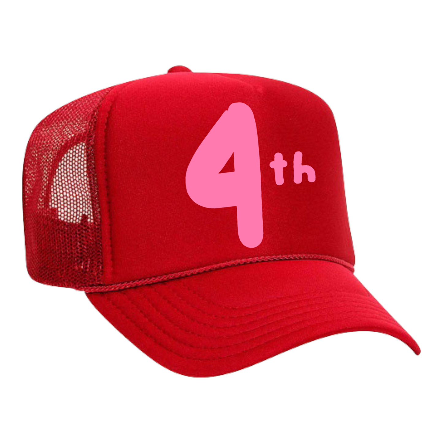 Pink "4th" Trucker Hat