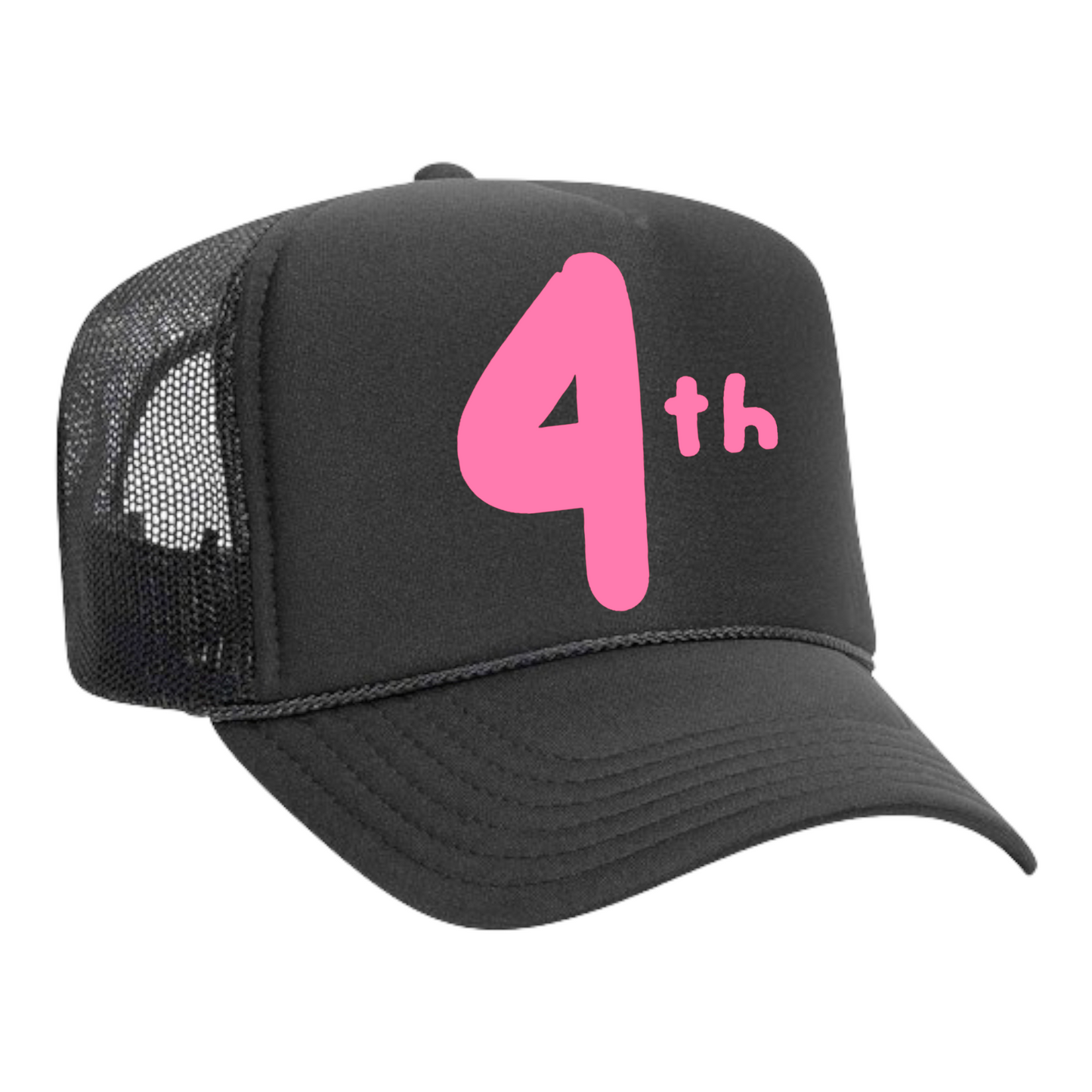 Pink "4th" Trucker Hat