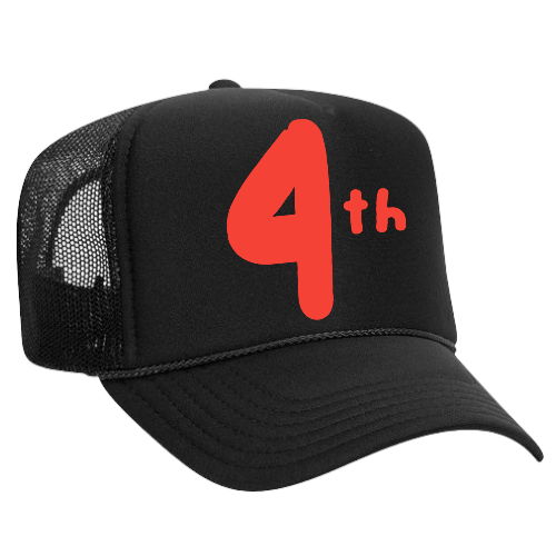 Red "4th" Trucker Hat